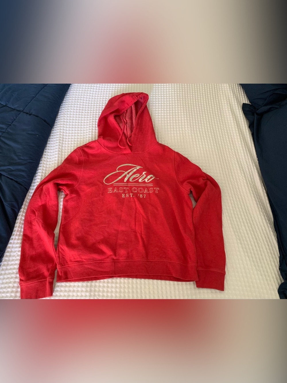 Aeropostale Red Logo Hoodie size Large EUC